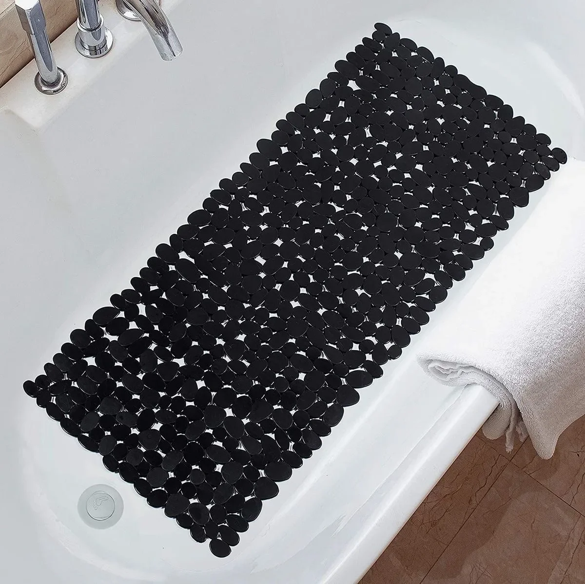 Quick Dry Diatomite Bath Mat - Non-Slip Pebble Shower Mat 40x100cm, Quick-Dry