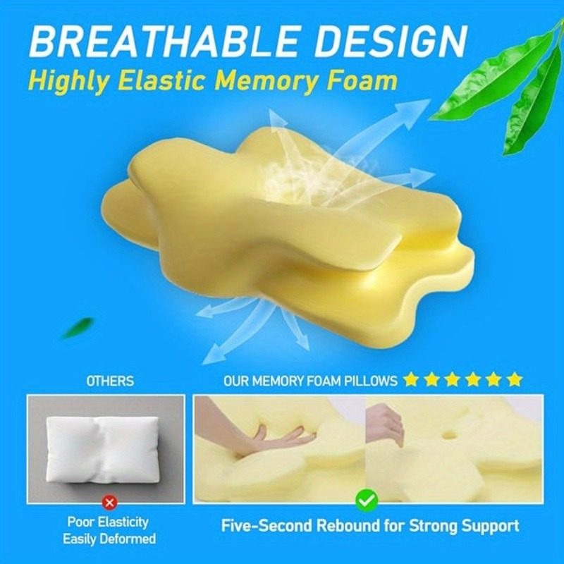 1pcs Ergonomic Memory Foam Cer - Memory Foam Orthopedic Pillow Neck Pain review and price