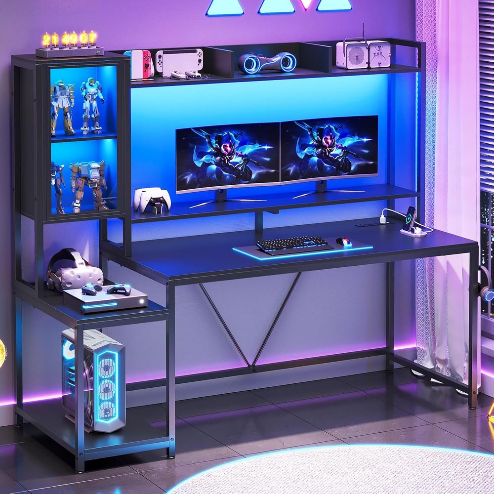 60'' Gaming Desk with Storage, - Storage & Organization review and price
