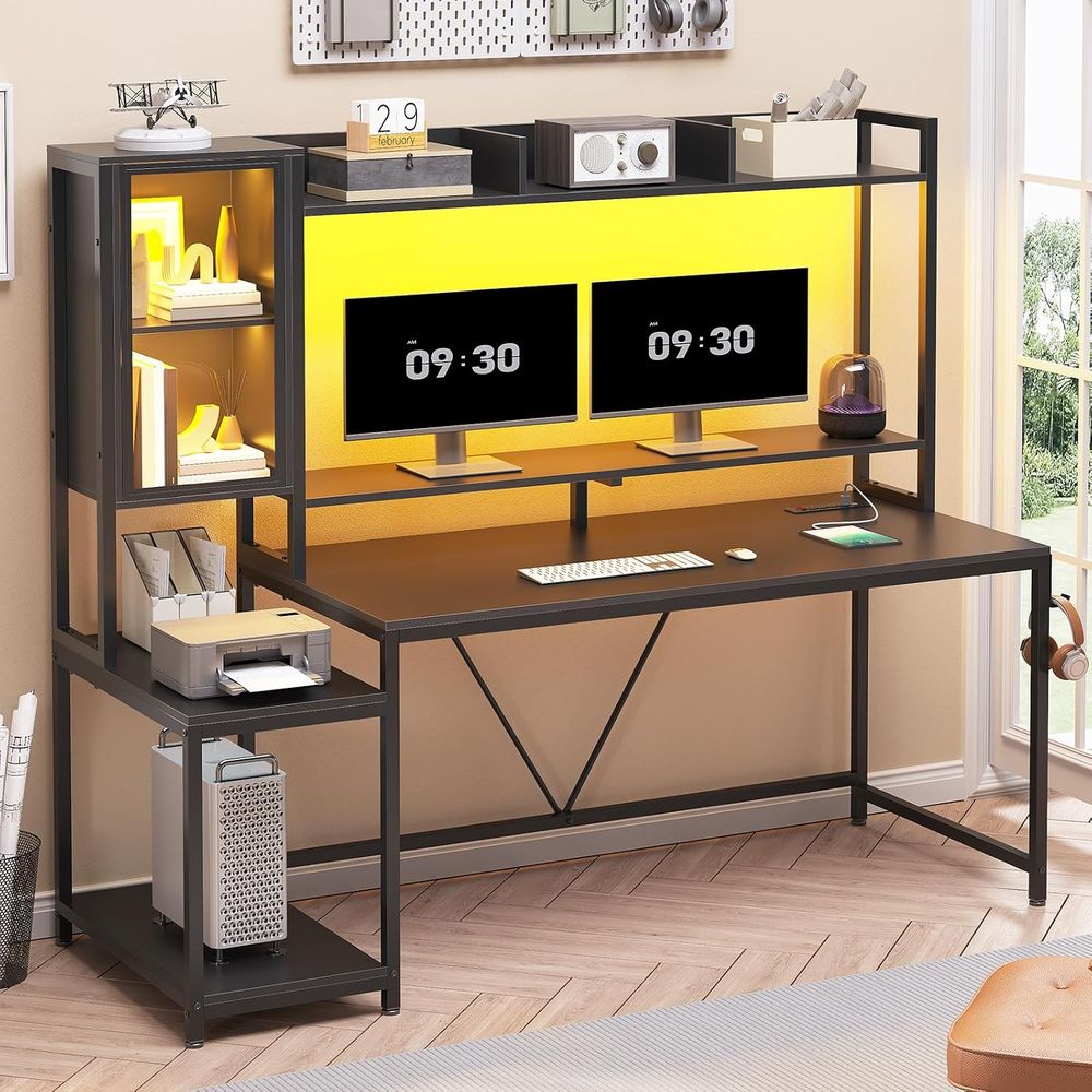 60'' Gaming Desk with Storage, - Storage & Organization review and price