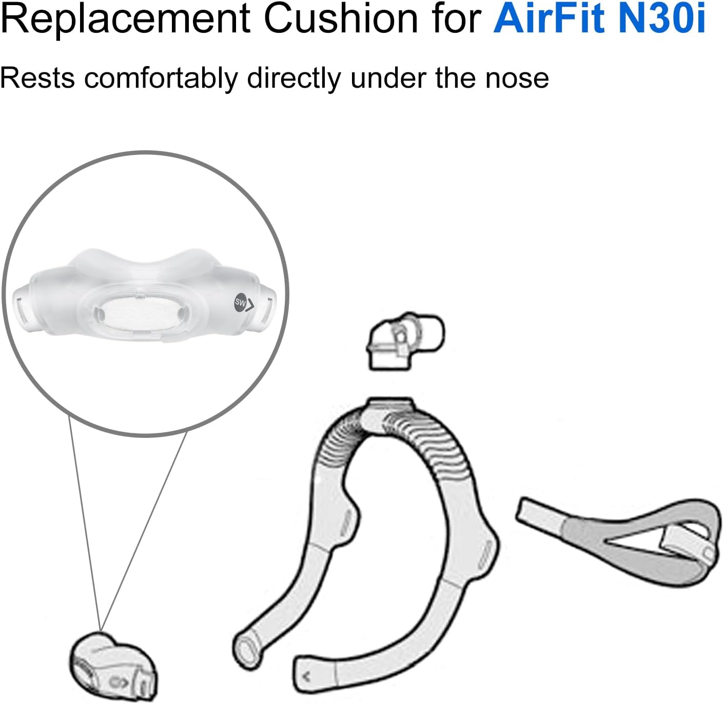 Airfit N30i Replacement Nasal  - Anti Snore Contour Pillow review and price