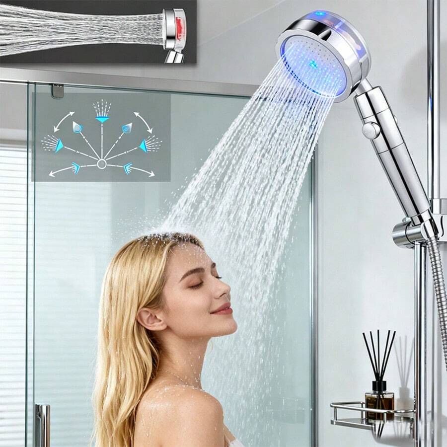 Propeller Driven Shower Head W - High Pressure Shower Head Handheld review and price